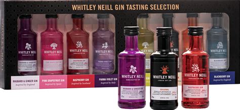 whitley neill gin tasting selection.